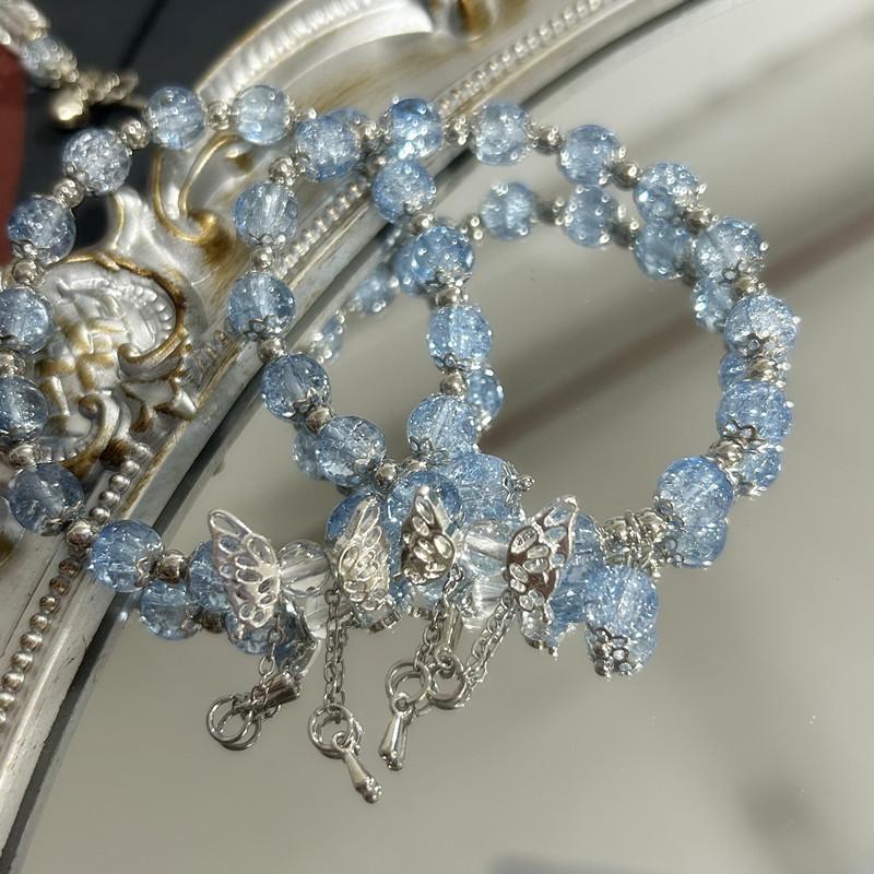 Exploding butterfly beaded bracelet women's ins niche design sense sweet sister bracelet super fairy student jewelry