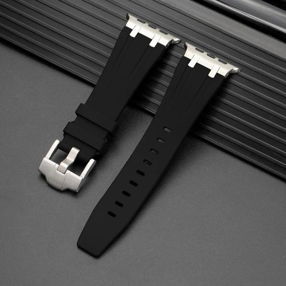 Silicone For Apple Watch Ultra 49mm Sports Rubber Strap For iWatch 8 7 6 5 4 SE 42mm 44mm 45mm 41mm 40mm 38mm Bracelet