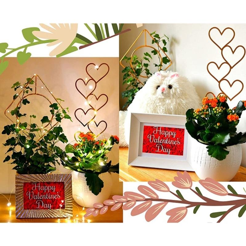 Iron Garden Stake Suitable For Climbing Flowers Decorative Plant Support Weather Resistant Metal Trellis Simple Assembly
