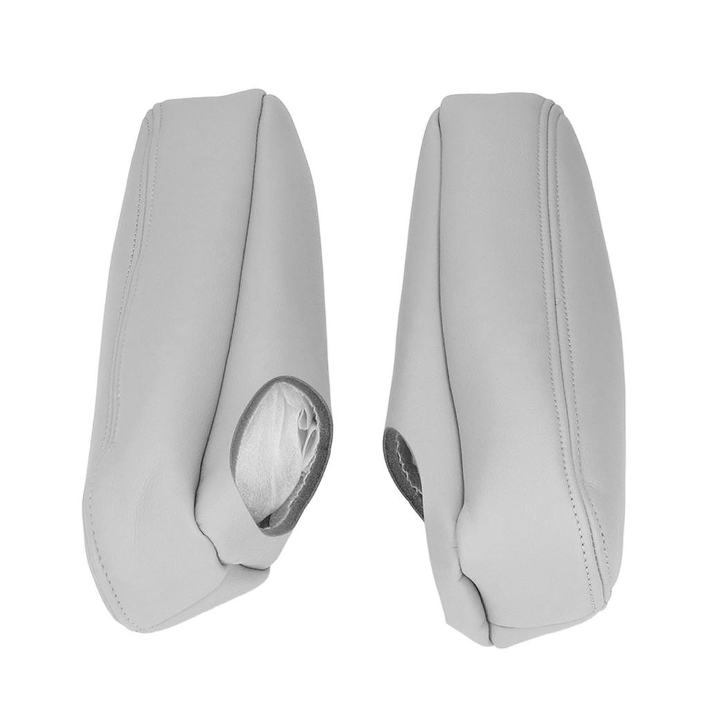 Car Front Seat Armrest Cover Artificial Leather Replacement for Chevrolet Tahoe Suburban 1500 2000‑2006Gray