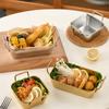 ZISIZ Stainless Steel Deep Square Snack Plate