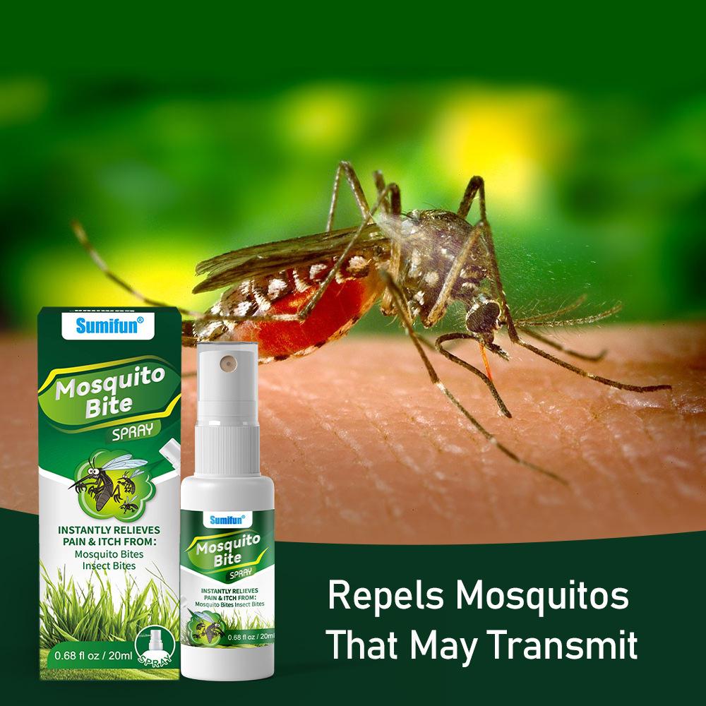 Sumifun 20 ML Mugwort Mosquito Bite Spray Summer Outdoor Essential Children's Summer Itching Agent, Skin Agent,Mosquito Bites ,Gentle Fresh Aroma