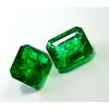 Green Emerald 18.8Ct CERTIFIED Natural Emerald Cut Pair Colombian Loose Gemstone Emerald -123