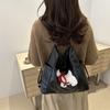 Chic Korean Style Cute Dog Tote Bag For Women With Fashionable Design In Black And Brown