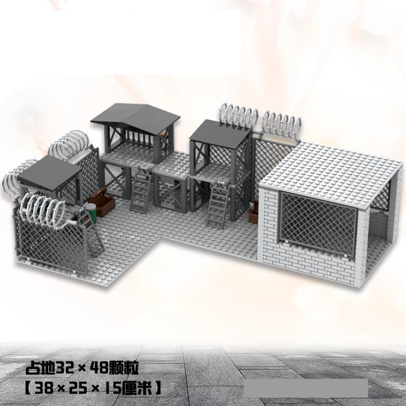 Military War Scene Series Fortress Base Battery watchtower Street View Building Block Toys  Playsets For Children Gift Presents Friend
