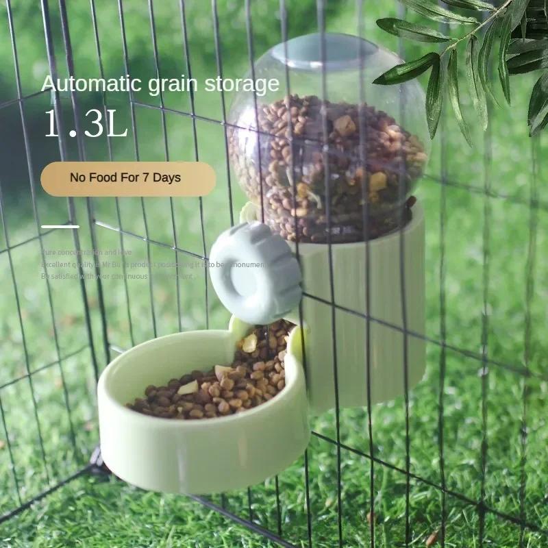 Automatic Dog Cat Feeder Cage Hanging Pet Bowls Pet Water Dispenser Dog Water Bottle Food Container Dispenser Bowl for Cat Dog