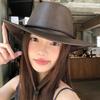 American Retro Western Cowboy Hat for Women, New Spring and Summer Outdoor Riding, Travel, Sun Protection, and Hiking Hat