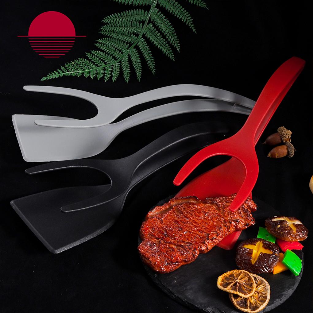 Multi-functional Cooking Tool Fried Egg Tongs For Easy Flipping 2 In 1 Spatula Tongs