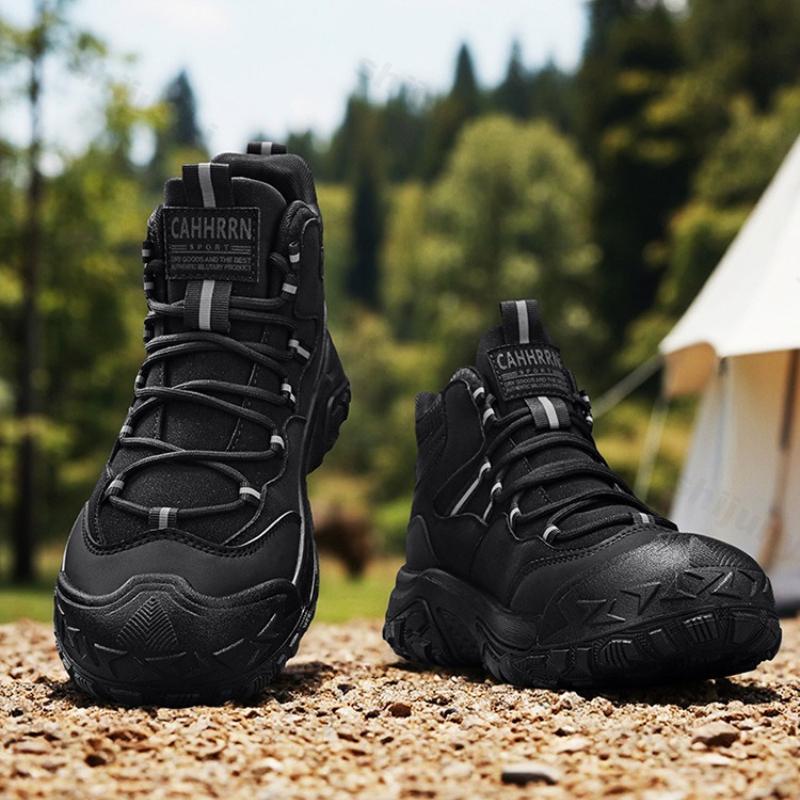 Men's Hiking Shoes 2026 Autumn New Outdoor Non Slip Lightweight Platform Sneakers Comfortable Height Increase Lace Up Work Shoes