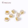 18K Gold Plated Zircon Crystal Beads Accessories For Bracelets,Bead Separators For Jewelry Making DIY Beading,Spacer Beads