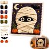Yarn Art Decor Projects DIY Fabric Weaving Painting Kit, Halloween Christmas Crochet Kit for Decoration, Beginner Handmade Craft Project Set Holiday