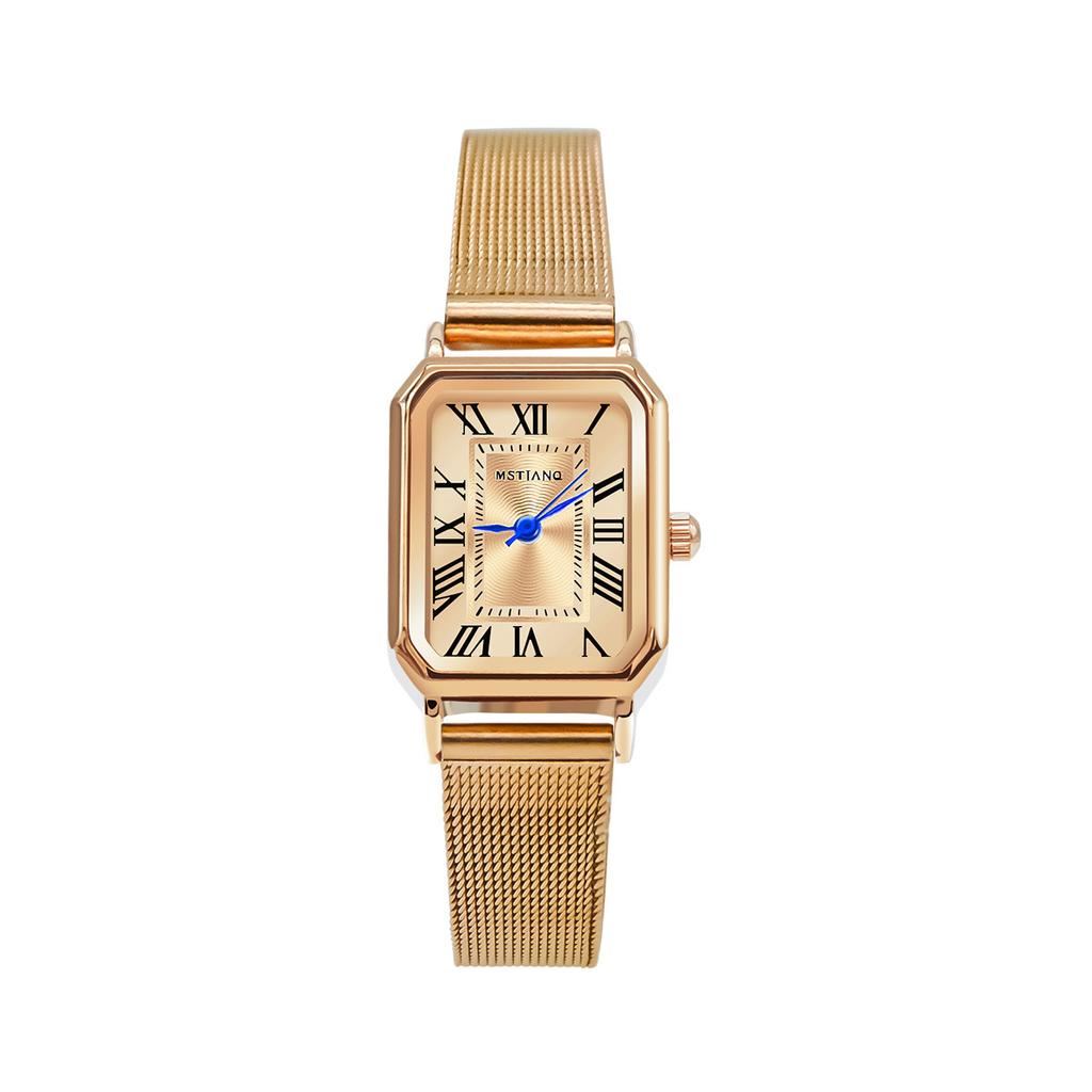 Retro Watch Women'S Niche High-End Style Light Luxury College Student Temperament Belt Women'S Roman Watch