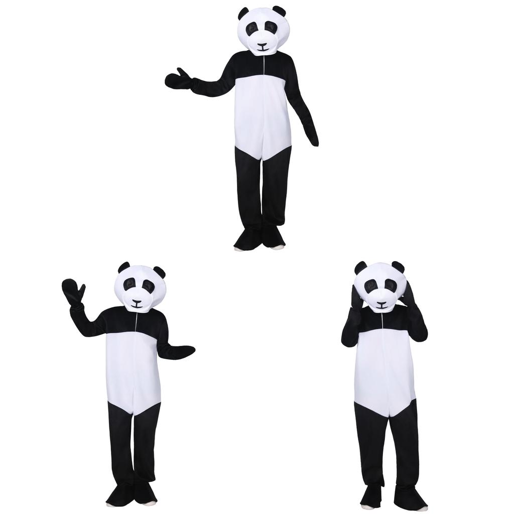 Panda Kostým Pro Dospělé Na Halloween Z Polyesterového Materiálu Perfektní Pro Cosplay A Večírky