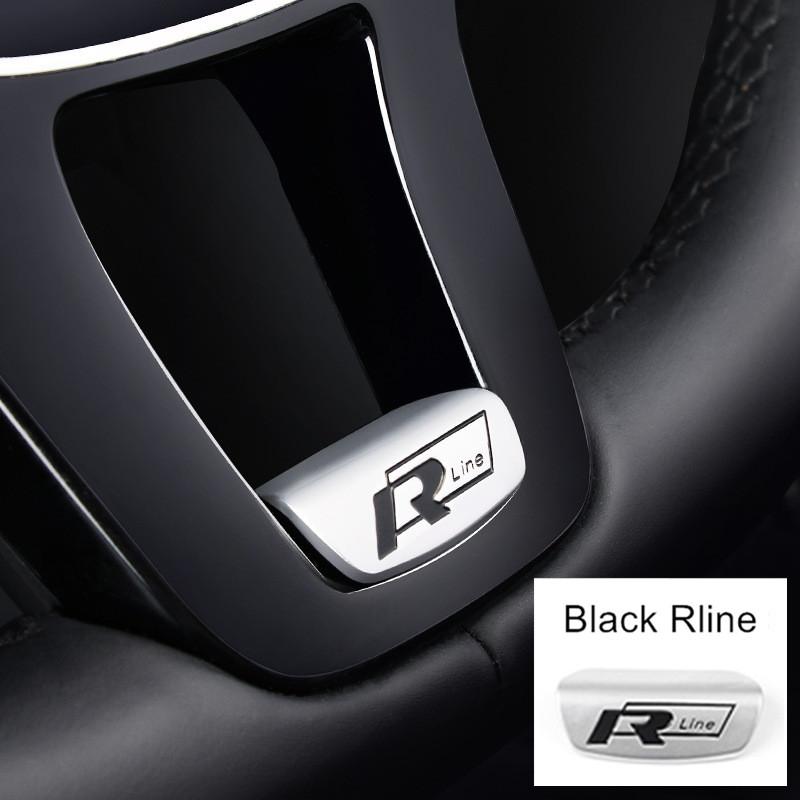 Pour VW Autocollant de Volant de Voiture Neuf Accessoires Intérieurs pour Volkswagen VW Jetta R Rline Touran POLO Golf MK4 MK5 MK7 Tiguan