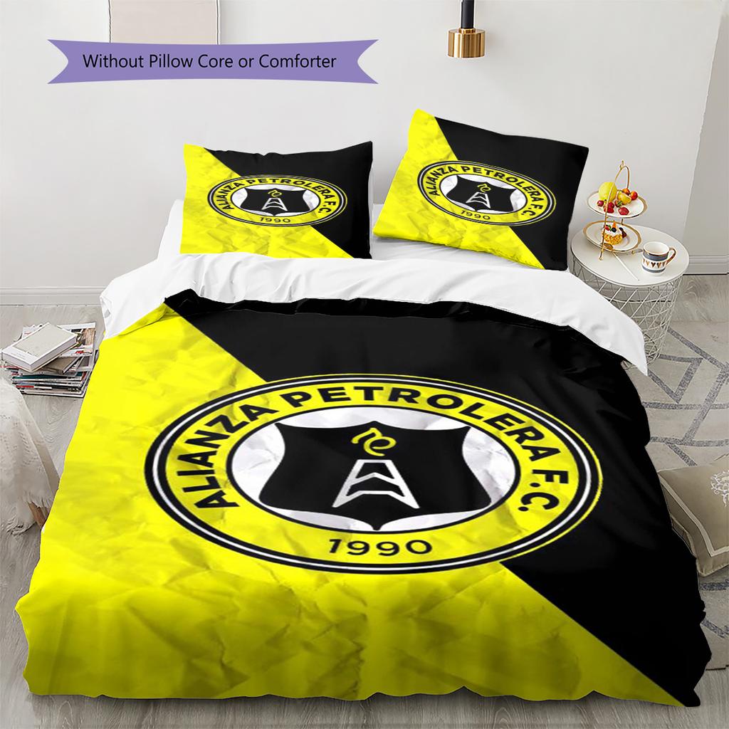 Alianza Petrolera Pattern Bedding Set Quilt Cover Pillowcase Home Decor Gift (1 * duvet cover + 2 * pillowcase, without core)