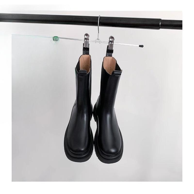 Damenschuhe im neuen Stil: Vielseitige Einlegesohle Dicksohlige Schaftstiefel für Damen