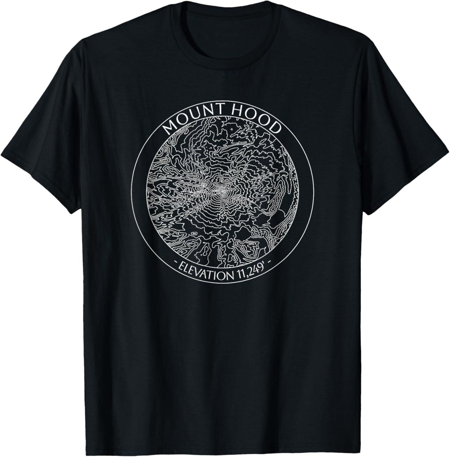 Mt. Hood Topo Map T-Shirt S