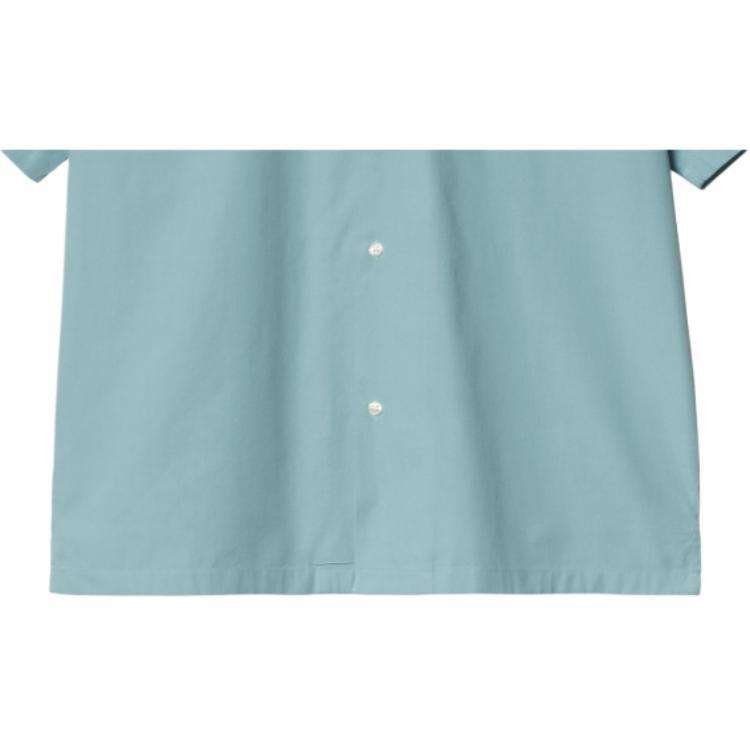 Carhartt WIP Logo Embroidered Single-Breasted Short Sleeve Shirt Unisex shirts Ice-Blue A241008-2CN-XX