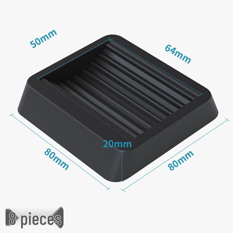 Black Rubber Anti-Slip Wheel Pad for Furniture, Chairs, and Baby Cribs