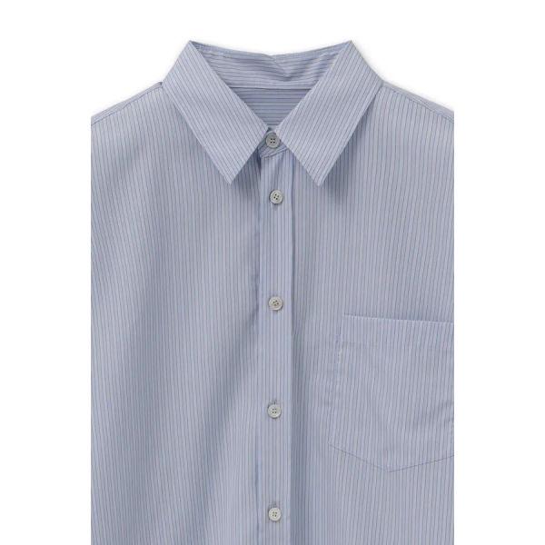 [wooyoungmi] Blue Stripe Cotton Shirt W263SH04826L