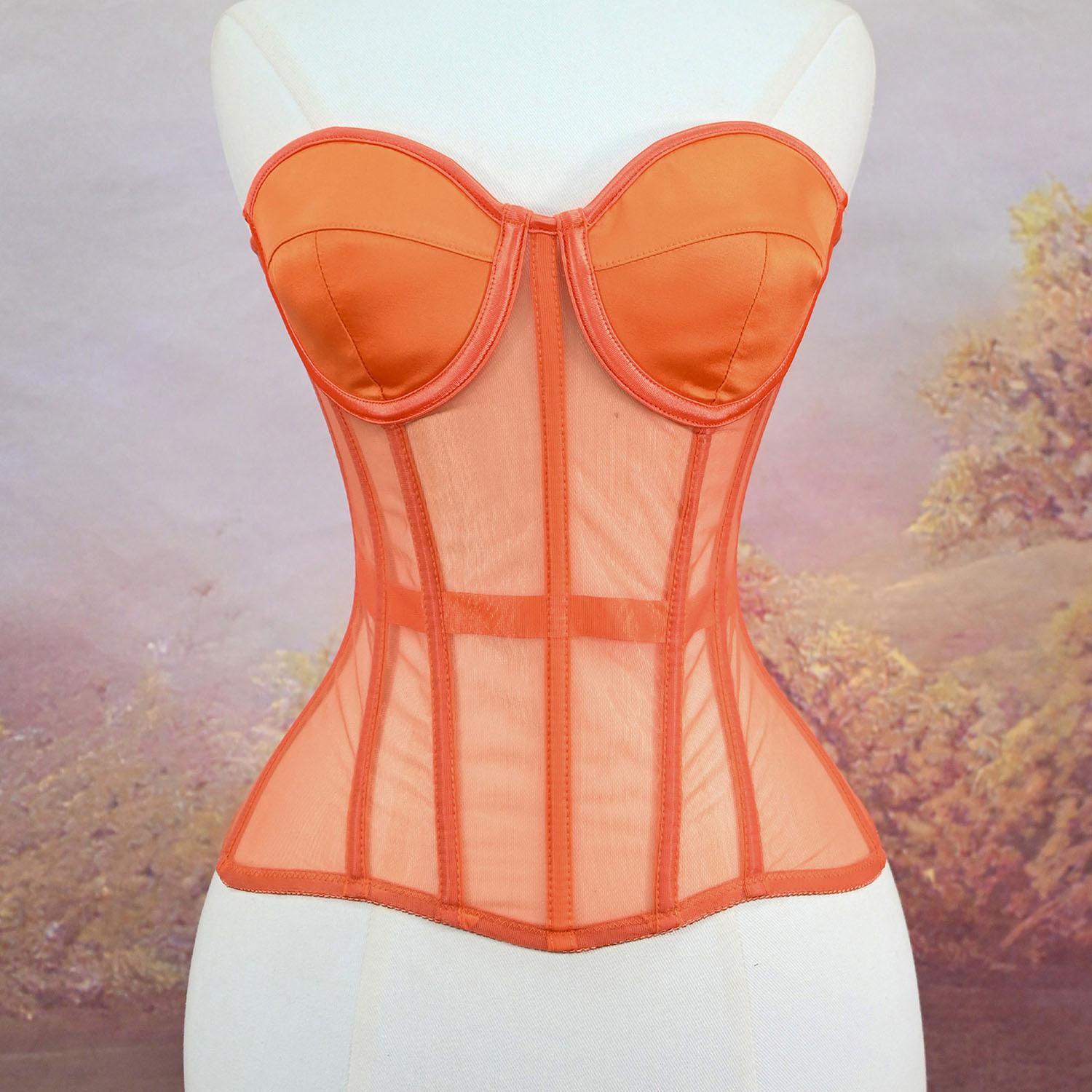 Women Firm Mesh Corset Sexy Bustier