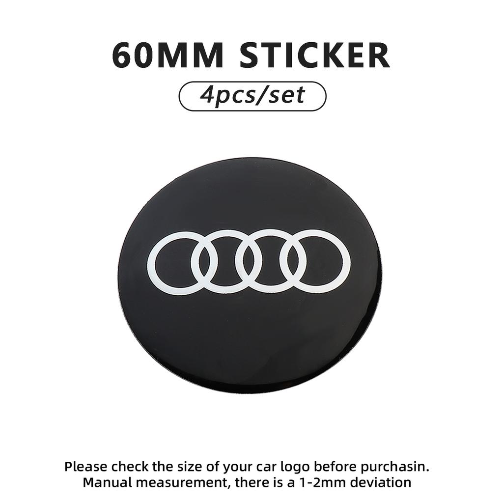 4pcs 56mm Car Emblem Wheel Hub Center Cap Stickers For Audi TT RS3 RS4 RS5 RS6 RS7 RS8 Quattro SLINE RS