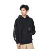 Li-Ning Wade Series Solid Color Letter Print Fleece-Lined Warm Long Sleeve Sweatshirt Unisex Tops Black AWDSI37-1