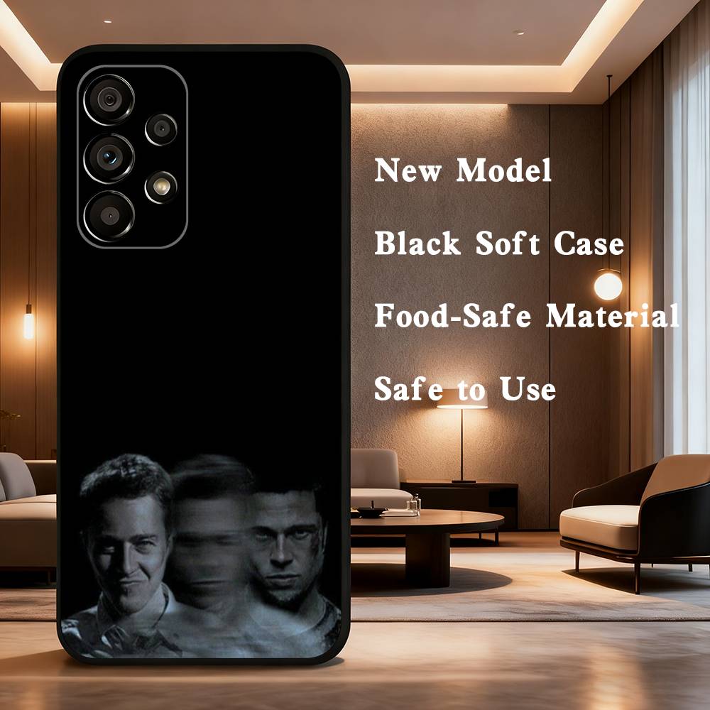 

F-Fights C-Club Film For Samsung Galaxy A53,31,52,72,41,22,73,32,71,Note,J7,8,9,5G Soft Black Silicone Phone Case SamsungA73 5G