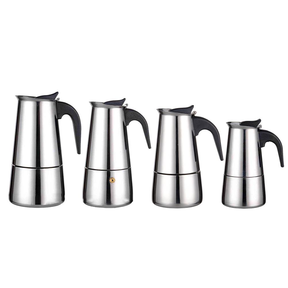 Moka Pot Coffee Maker Crafted from Stainless Steel Perfect for Coffee Enthusiasts Seeking an Elegant Brewing Experience