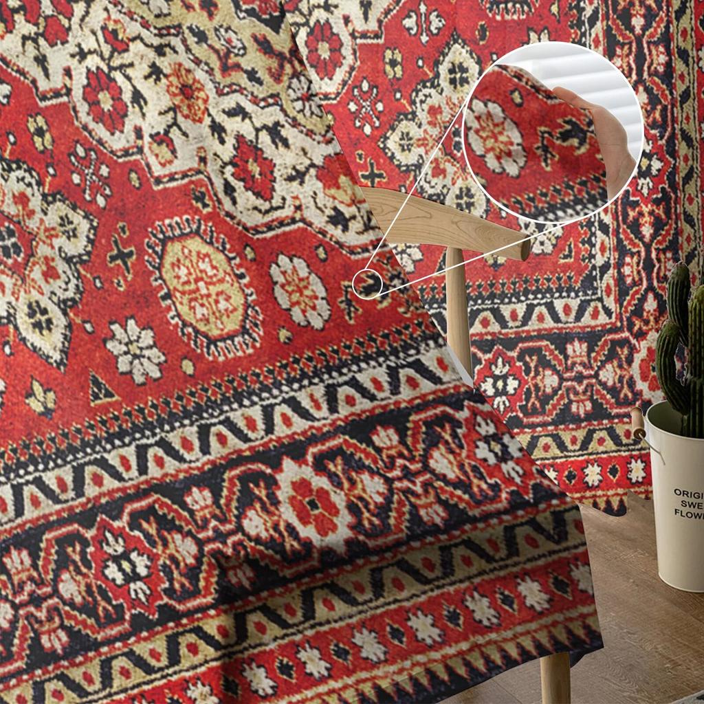 Vintage Flower Indian Bohemia Tulle Curtains For Living Room Sheer Curtain For Bedroom Christmas Blinds Voile Curtains