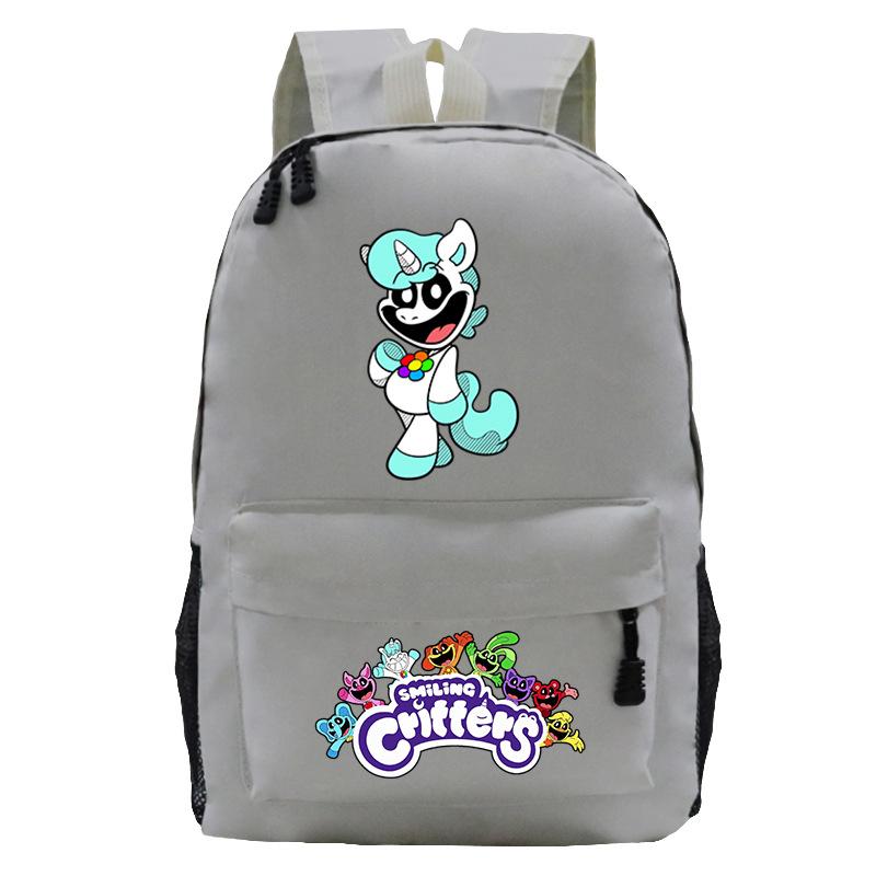 Smiling Critters Smiling Animals College Style Boys And Girls Junior High School Students School Bag Casual Backpack