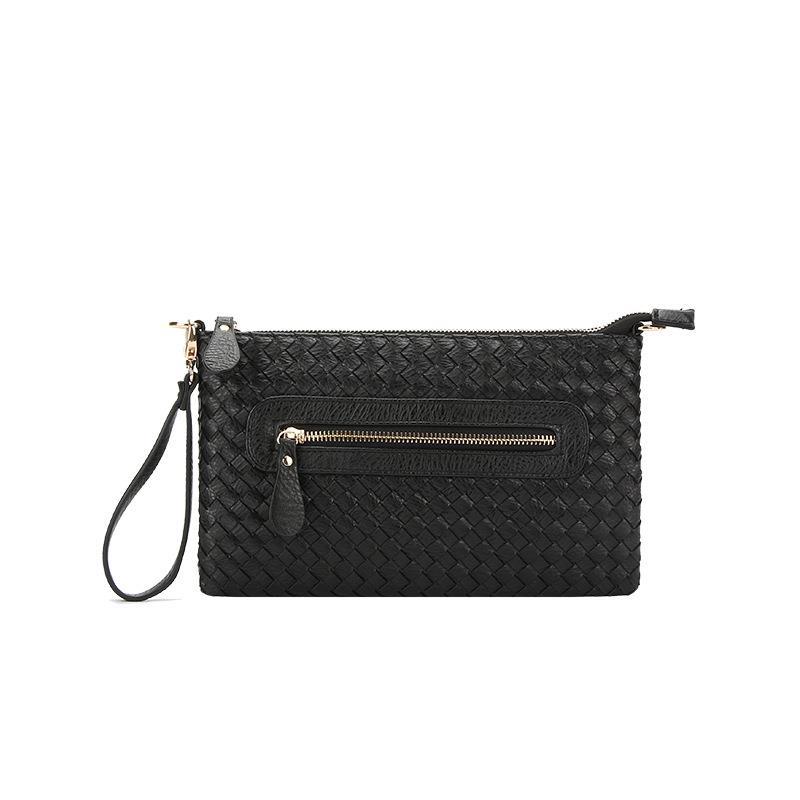 

Fashionable Hand-held Woven Women s Bag, Large-capacity Pu Soft Leather Envelope Bag, Single-shoulder Crossbody Bag