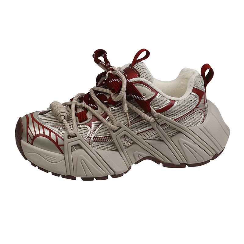 

Модная женская спортивная обувь на шнуровке, повседневные кроссовки для бега, дышащие женские туфли на плоской подошве 2024 года, модная обувь для женщин Zapatillas Mujer 39 красный