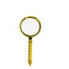 Gold Magnifying Glass Glass Lens Pocket Tool Retro Delicate Pattern Handle  Newspaper Reading