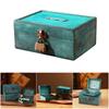 Secure Locking Wooden Storage Box with Retro Design Travel Jewelry Case for Valuables Protections In Family Homes