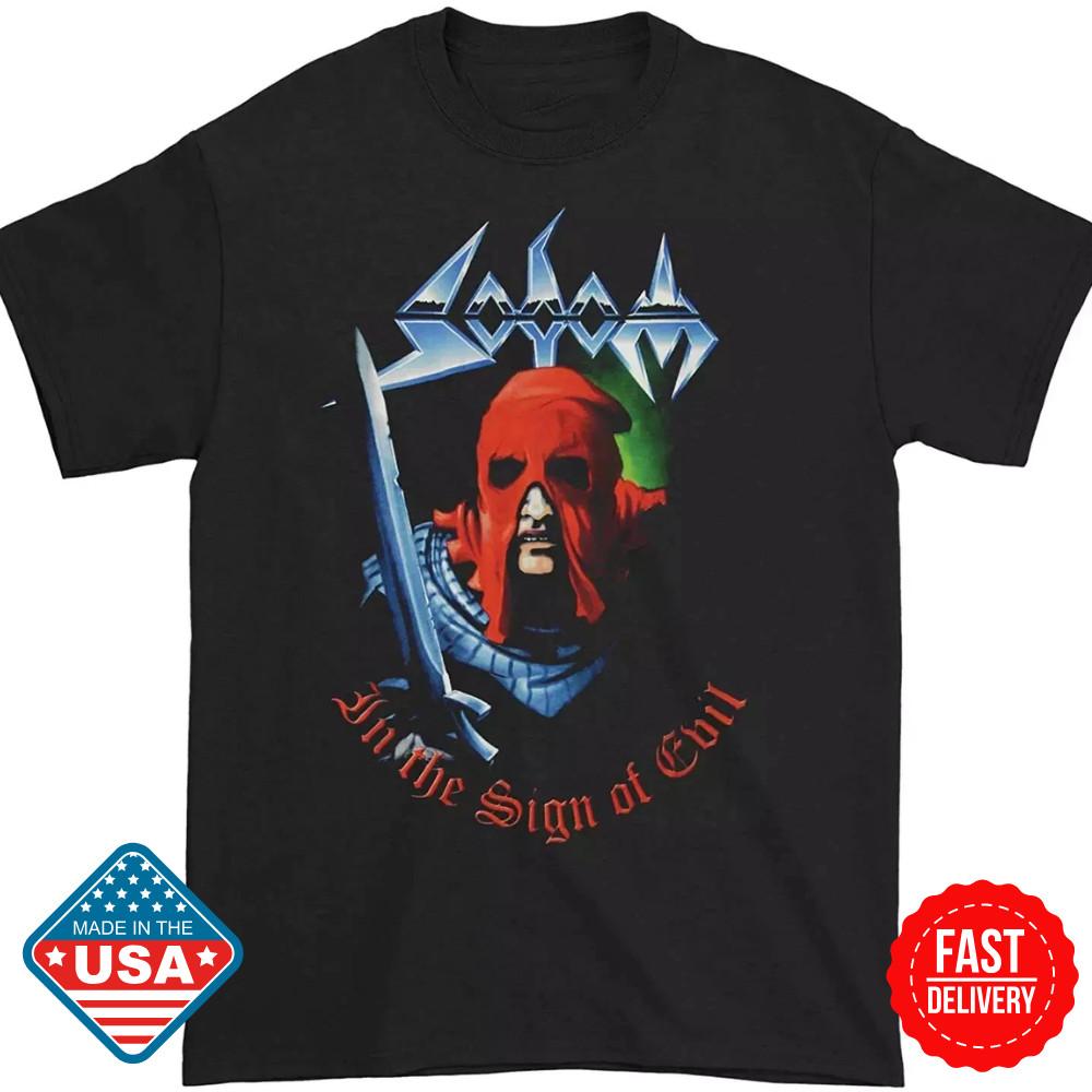 

SALE Sodom Men039;s in The Sign of Evil Tee Album Cotton T-shirt Size S-5XL Unisex Unisex T-Shirt XXXL