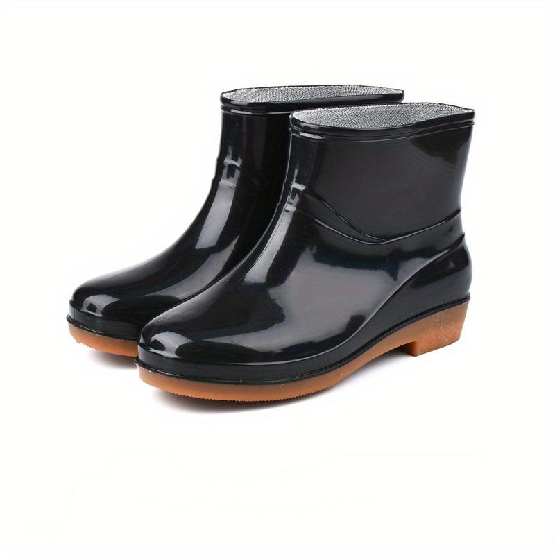 Ladies Fashion Ankle Boots, Non-Slip Tread Sole, Durable, Adult Short Rain Boots