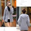 Female Autumn Padded Slim Cardigan Sweatshirt Long Sleeve Hooded Jacket
