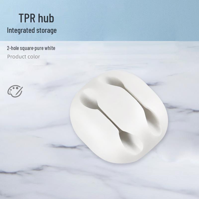 Multi-Hole Self-Adhesive Cable Organizer and Power Cord Holder