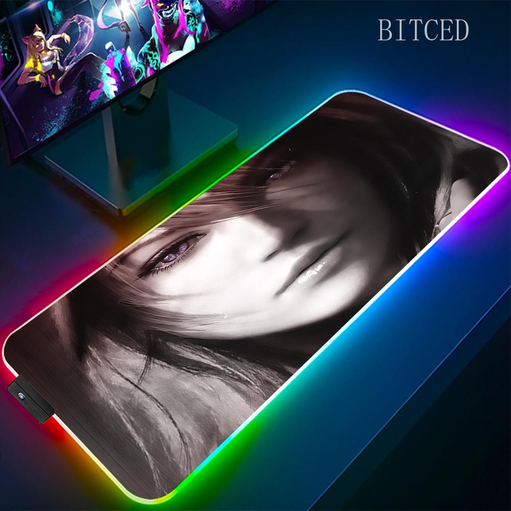 Rgb Final Fantasy Mouse Pad Laptop Mousepad Gaming Cool Mouse Mat Large Gamer Mousepads Speed Cool LED Desk Mat with Backlight