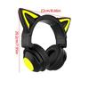 Cute for Cat Ear Pattern Kids Headset Bluetooth-compatible5.0 Headphone Best Present for Girls Boys Birthday Party New Y