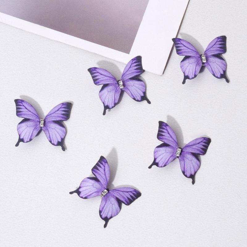 Pack Of 5 Butterfly Hair Clip For Women Girl Hair Accessories Side Barrettes For Parties Proms School Event Wear