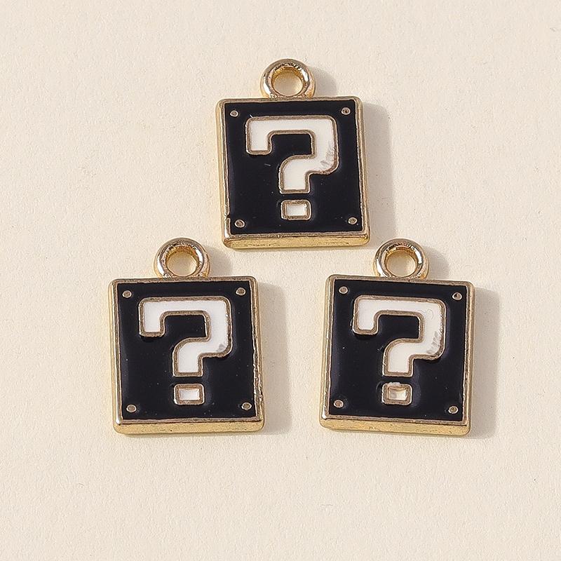 Duarte 20Pcs/Lot Cute Mini Colorful Enamel Question Mark Charms Pendants for Jewelry Making Necklaces Earrings DIY Crafts Supply