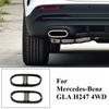 For Mercedes-Benz GLA H247 4WD 20-2025 Stainless Steel Rear Bumper Dual Exhaust Pipe Trim Exhause Cover Car Accessories