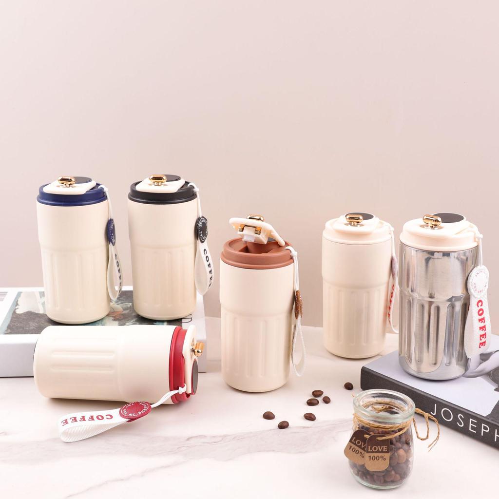Portable 316 Stainless Steel Insulated Coffee Cup with Smart Temperature Display