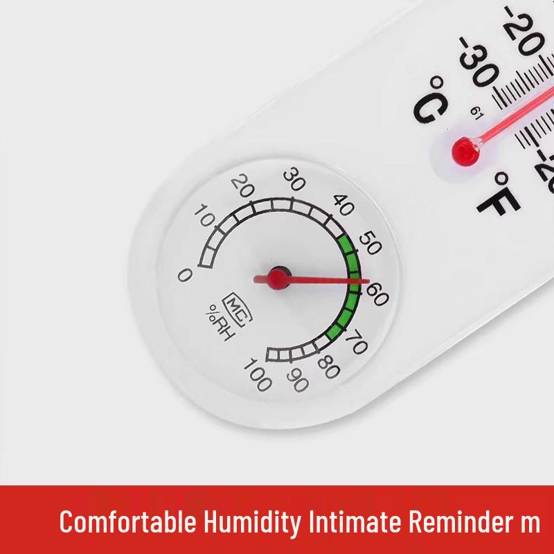 DY Wall-Mounted Thermometer Hygrometer for Greenhouse and Home - Indoor/Outdoor Dry Wet Temperature Measure with Red Pointer