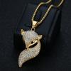 European and American Cross-border Hip-hop, Gold-plated Full of Diamonds, Exquisite Fox Pendant Necklace