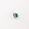 Natural Green Onyx Gemstone 925 Stamped Silver Jewelry Partywear Zircon Pendant CZP-7-5