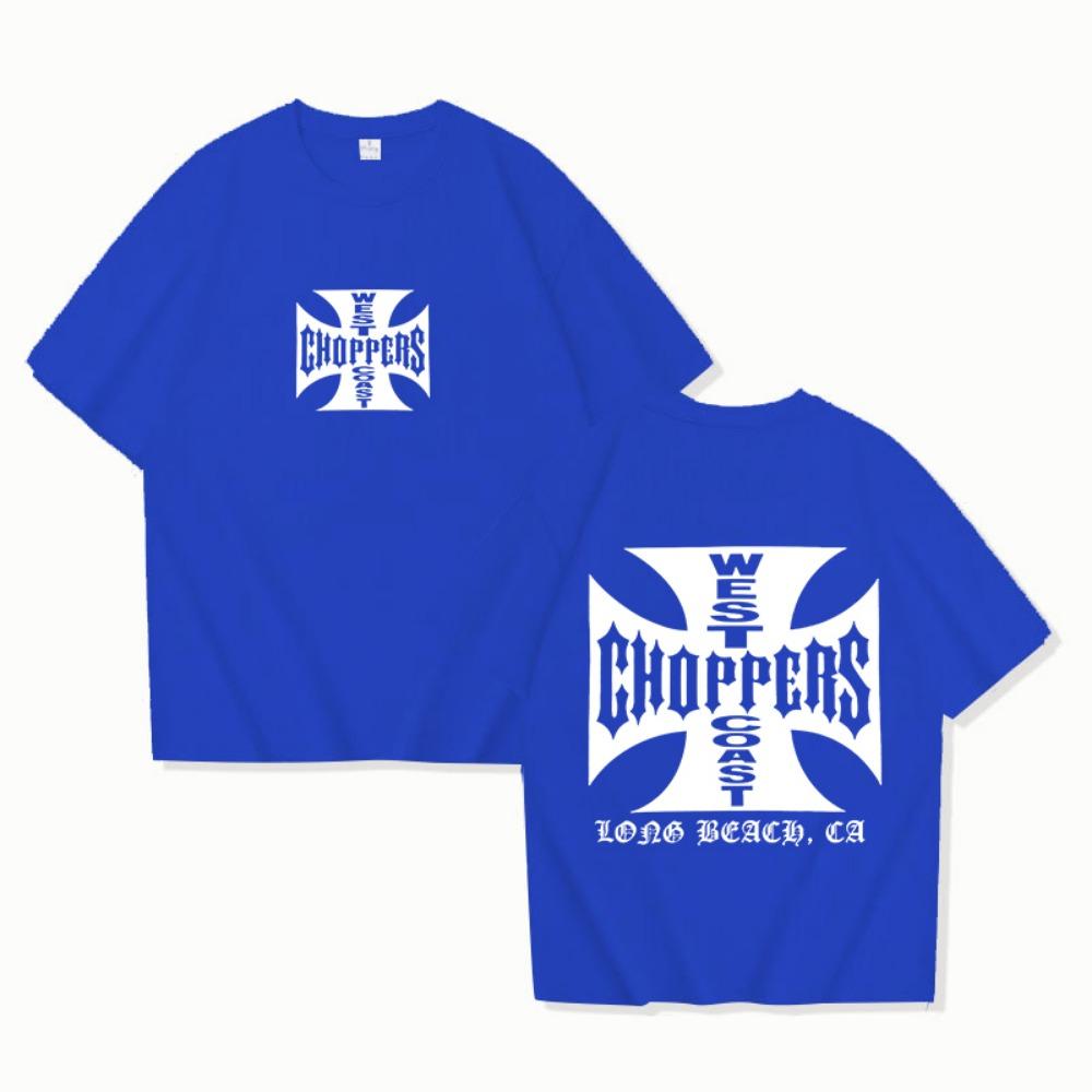 Sommer Mode T-Shirt Damen West Coast Choppers Print T-Shirt Lässig Kurzarm O-Ausschnitt T-Shirt Vintage Kleidung Tee