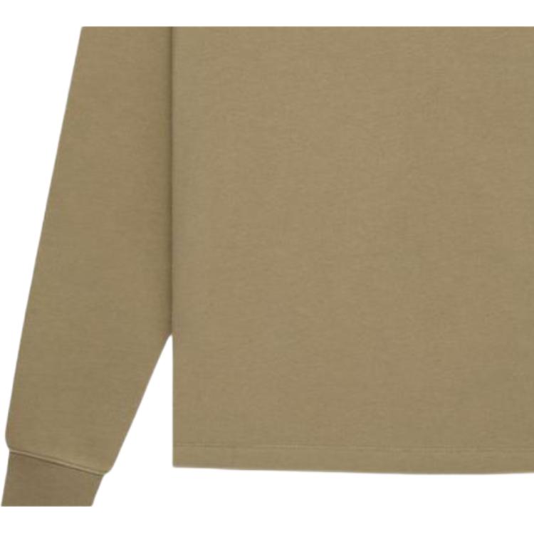 Fear of God Essentials SS22 Relaxed Mockneck Fleece-lined Sweatshirt With Logo Print Men Tops Oak-Brown FOG-SS22-927